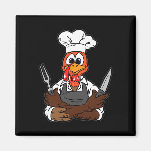 Imán Día de Acción de Gracias de Chef de Turquía Funny 