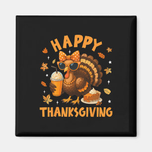 Imán Día de Acción de Gracias Feliz Pavo Divertido Bebi