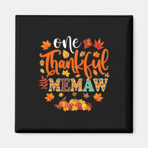 Imán Día de Acción de Gracias Memaw Fun Fall otoño Día