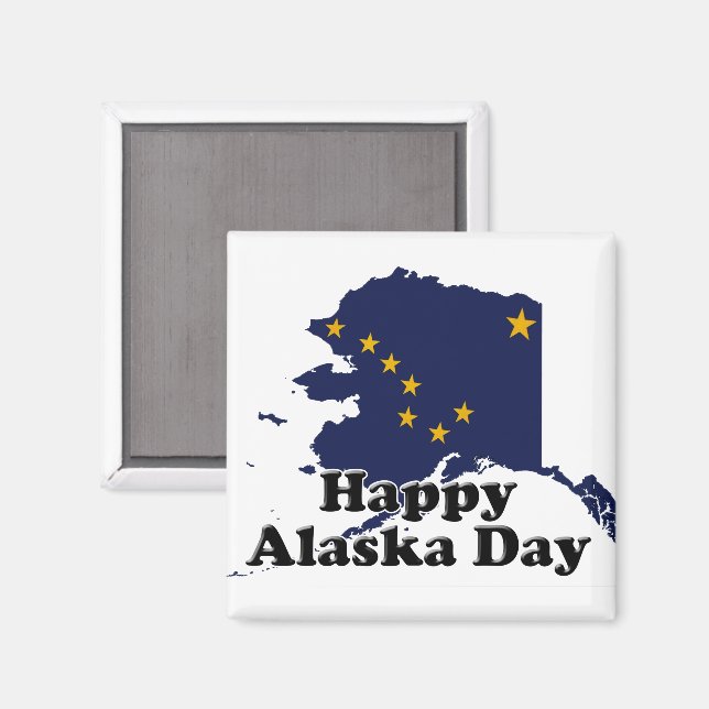 Imán Día de Alaska (Anverso/Reverso)