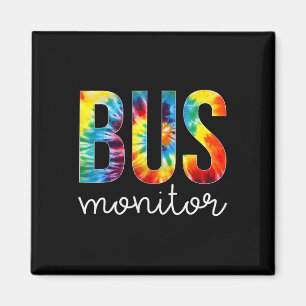 Imán Día de Apreciación de Tie Dye del Monitor de Bus d