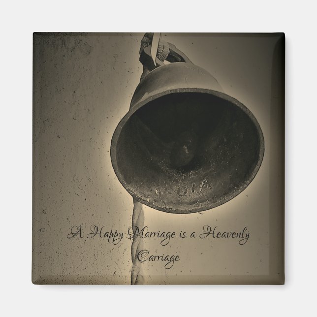 IMÁN DÍA DE BODA ESTILO DE DISEÑO ROMÁNTICO MAGNET (Frente)