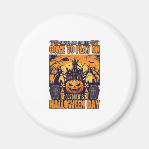 Imán Día de Brujas Duendes Halloween Ven a Jugar Octubr