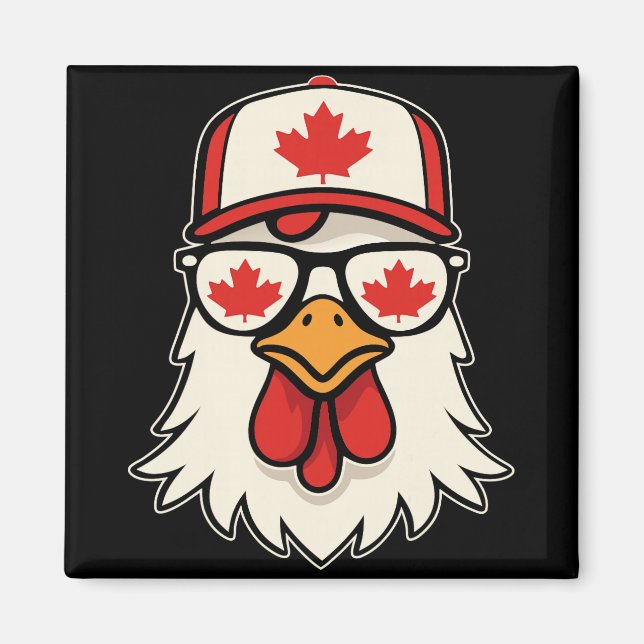 Imán Día de Canadá Bandera canadiense Hoja de arce Poll (Frente)
