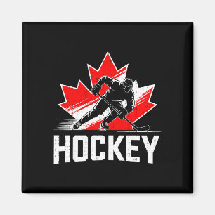 Imán Día de Canadá hockey patriótico hoja de arce canad