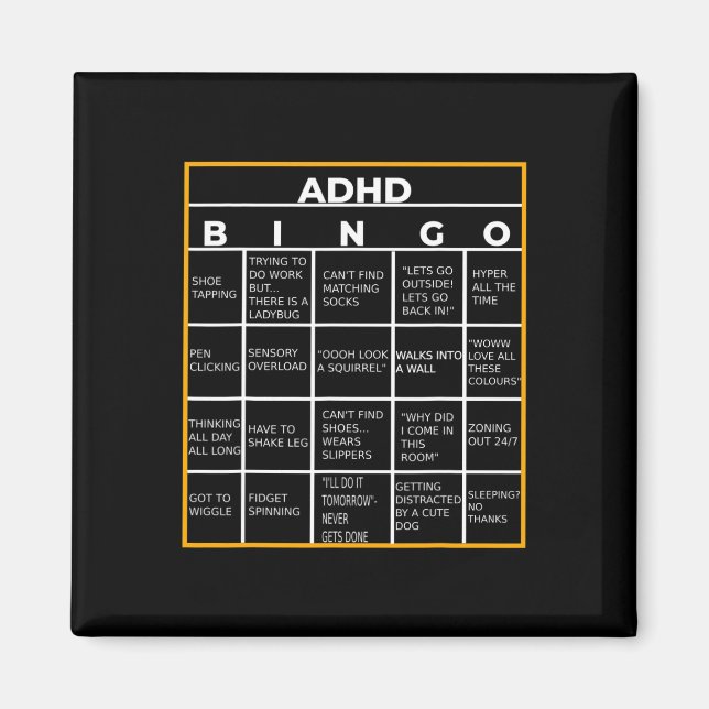 Imán Día de Concienciación sobre la Salud Mental Adhd B (Frente)