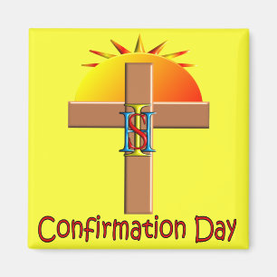Imán Día de Confirmación Católica para Niños