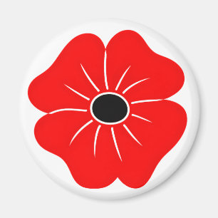 Imán Día de Conmemoración de la Amapola Roja