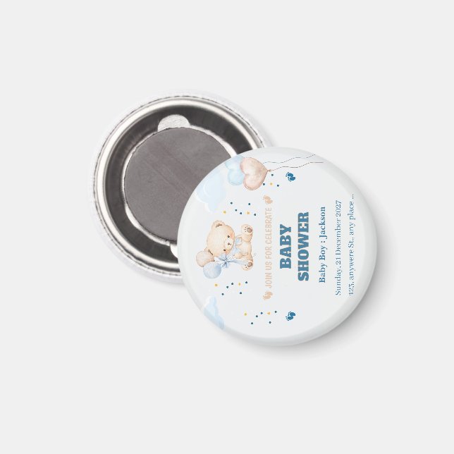 IMÁN DÍA DE DUCHA DE BEBÉ PERSONALIZADO  (Anverso/Reverso)