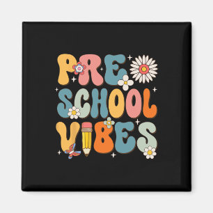 Imán Día De Escuela Vibraciones De Preescolar De Regres