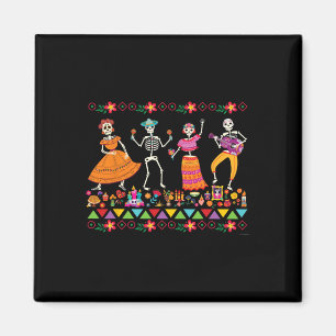 Imán Día De Esqueletos Bailando Del Dia Mexicano Muerto