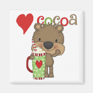 Imán Día de fiesta del amor del cacao del oso