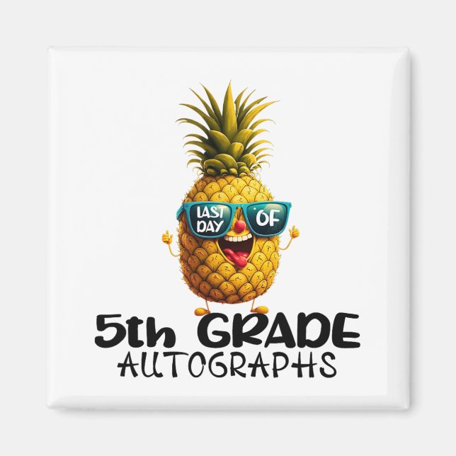 Imán Día De Graduación De Autografo De 5º Grado Niños C (Frente)