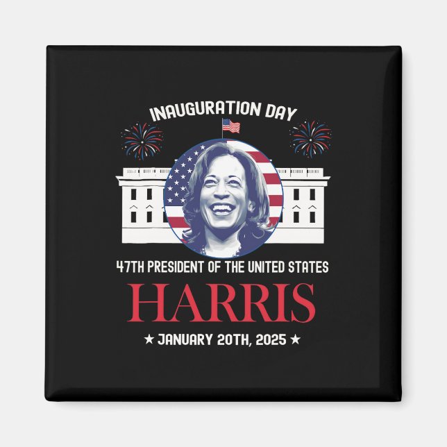 Imán Día de Inauguración de Kamala Harris 2025 Señora 4 (Frente)