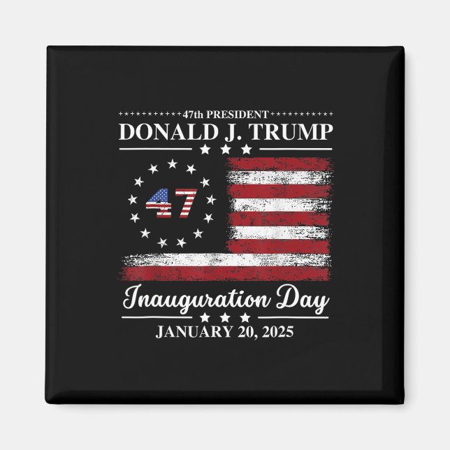 Imán Día de Inauguración de Trump 2025 Memorabilia Band (Frente)