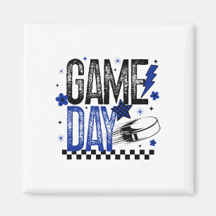 Imán Día de juego de hockey sobre hielo Mamá de hockey 