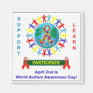 Imán Día de la conciencia del autismo del mundo