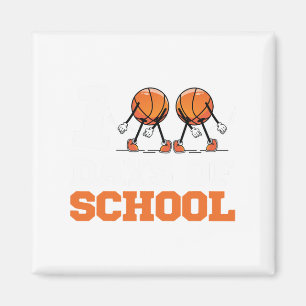Imán Día De La Escuela Niños De Baloncesto 100 Días De 