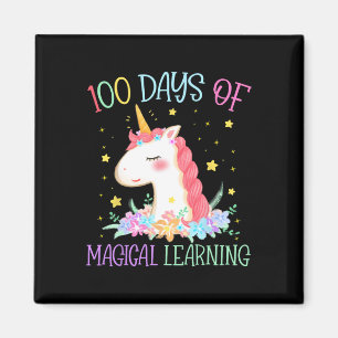 Imán Día De La Escuela Unicornio 100 Días Magical Learn