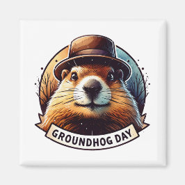 Imán Día de la Groundhog, Groundhog,