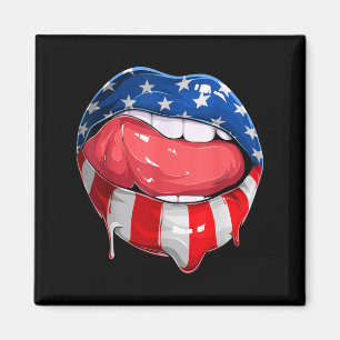 Imán Día de la Independencia Americana 4 de Julio Labio