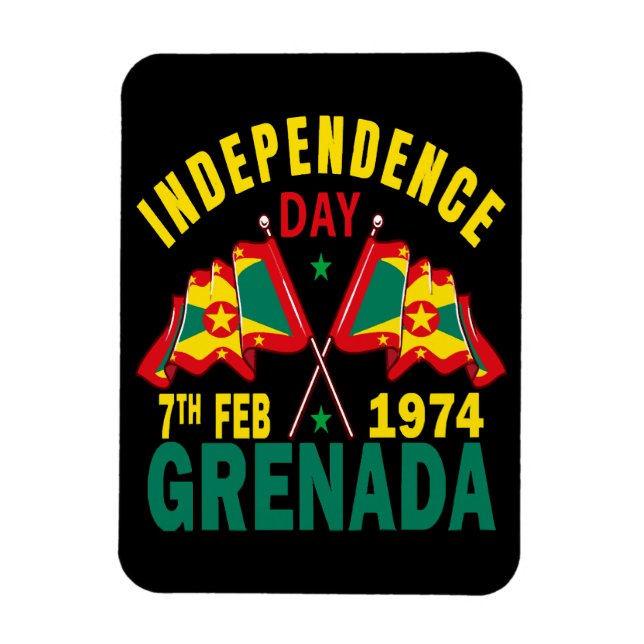 Imán Día de la Independencia de Granada (Vertical)