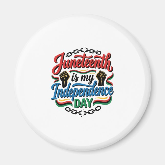Imán Día de la Independencia de Juneteenth Diseño de Ca (Frente)
