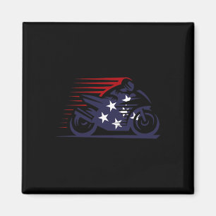 Imán Día de la Independencia de la Supermotocicleta de 