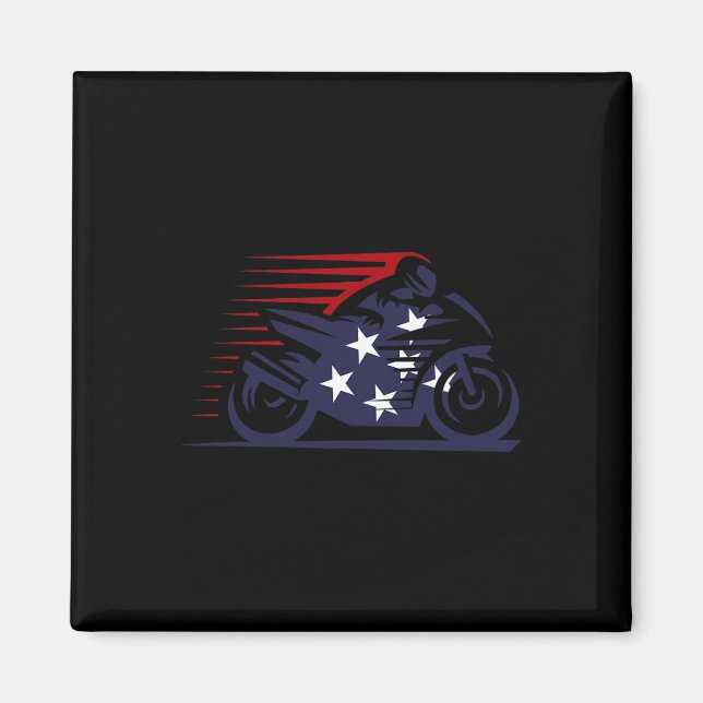 Imán Día de la Independencia de la Supermotocicleta de  (Frente)