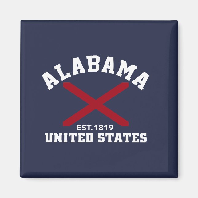 Imán Día de la Independencia del estado de Alabama Est (Frente)