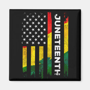 Imán Día de la libertad Juneteenth bandera americana or