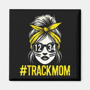Imán Día de la madre atleta corredora de pista y campo
