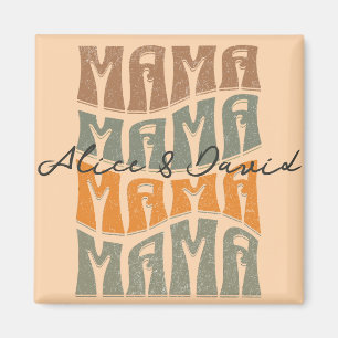 Imán Día de la Madre Color natural de la mamá Los niños
