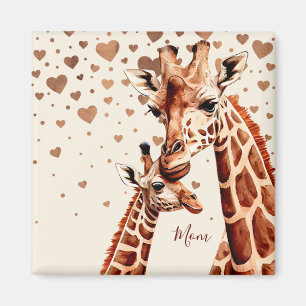 Imán Día de la Madre de jirafa, feliz día de la madre