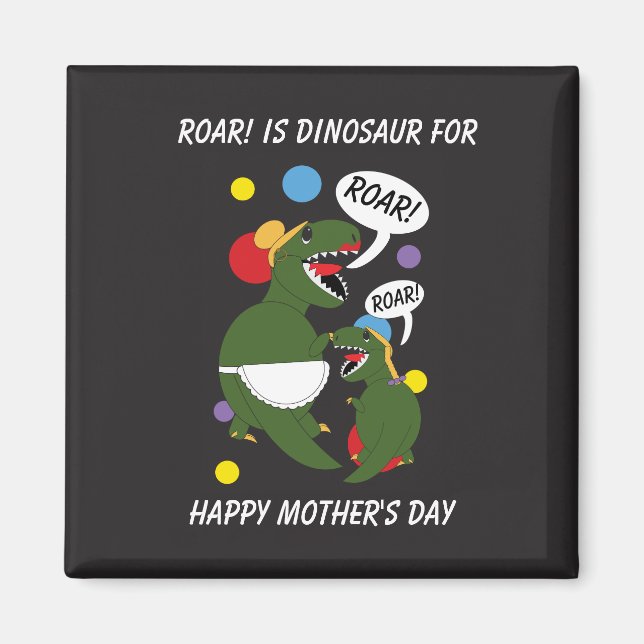Imán Día de la Madre Dinosaur Daughter Funny Personaliz (Frente)