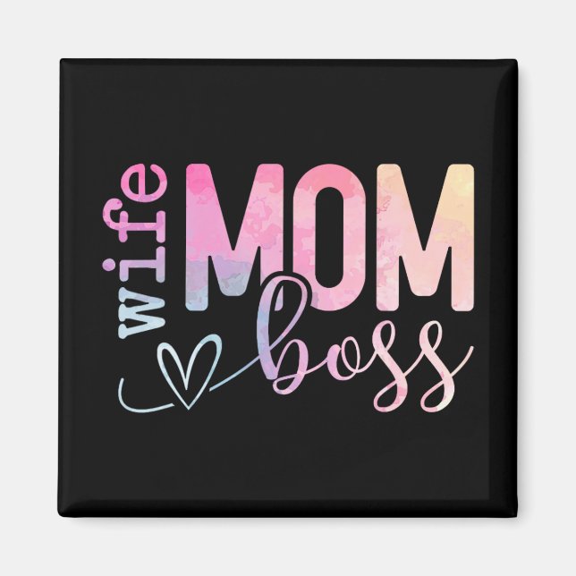 Imán Día de la Madre divertido de Mamá Boss (Frente)