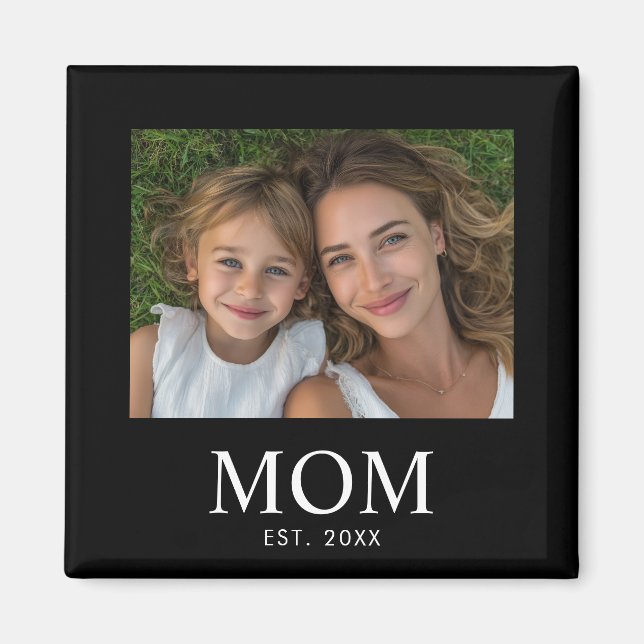 Imán Día de la Madre Foto Establecida Mamá (Frente)