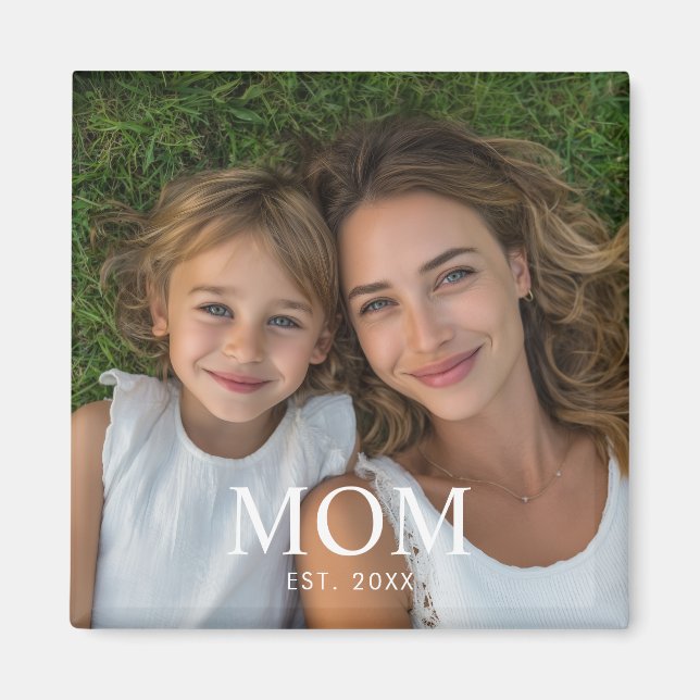 Imán Día de la Madre Foto Establecida Mamá (Frente)