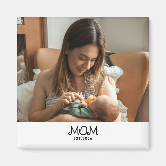 Imán Día de la Madre Foto Establecida Mamá (Frente)