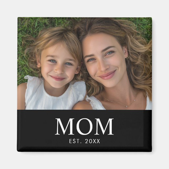 Imán Día de la Madre Foto Establecida Mamá (Frente)