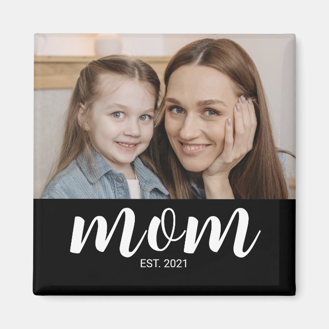 Imán Día de la Madre Foto Establecida Mamá (Frente)