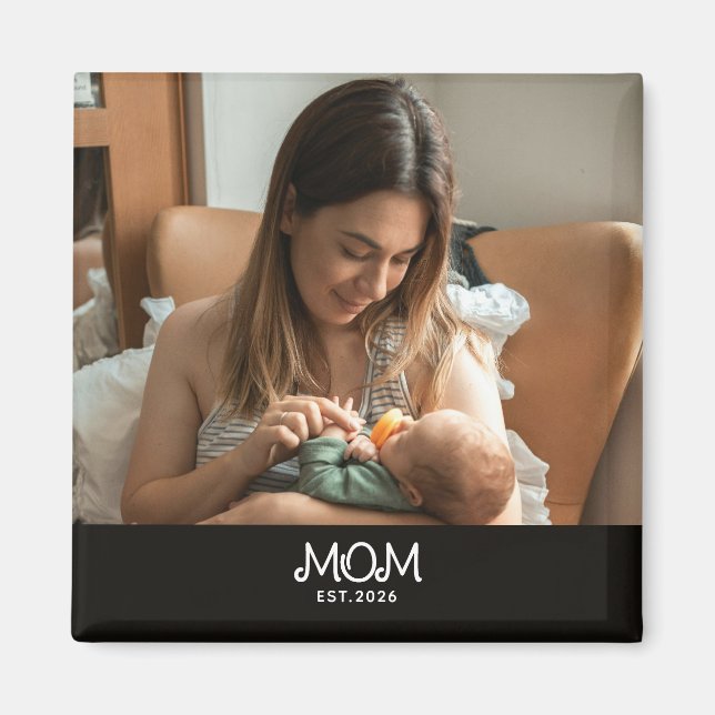 Imán Día de la Madre Foto Establecida Mamá (Frente)
