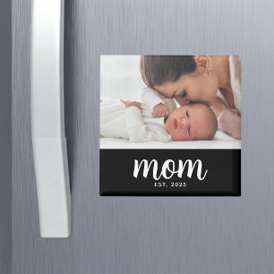 Imán Día de la Madre Foto Establecida Mamá