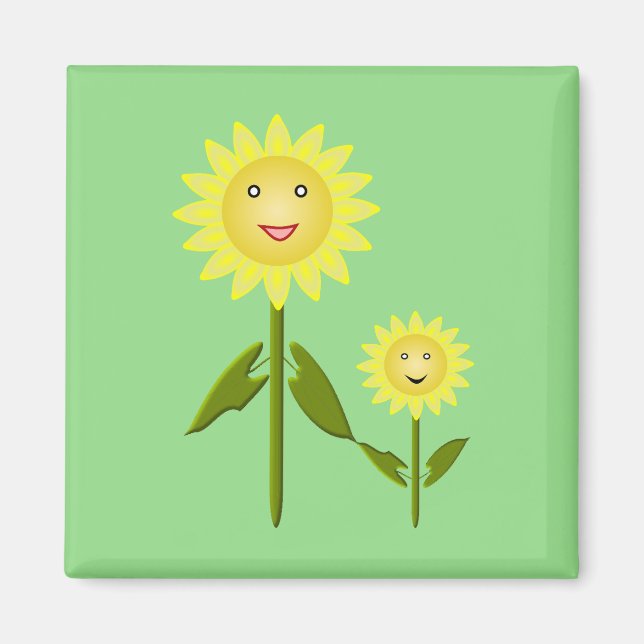Imán Día de la Madre girasoles (Frente)