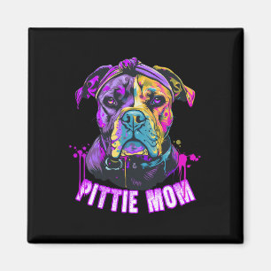 Imán Día de la Madre Pittie Mom Pitbull Dog Aovers