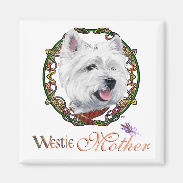 Imán Día de la Madre Westie (Frente)