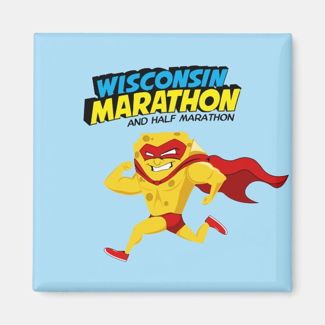 Imán Día de la Maratón de Wisconsin (Frente)