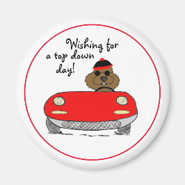 Imán Día de la Marmota | Arriba abajo