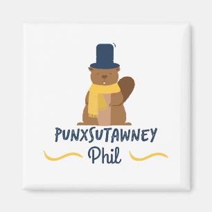 Imán Día de la marmota de la novedad de Punxsutawney
