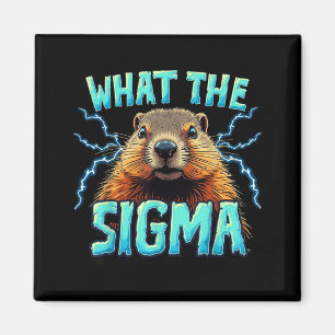 Imán Día de la marmota divertido meme sigma retro Y2k